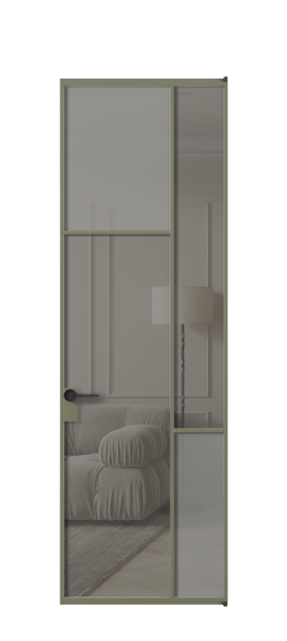 Дверь межкомнатная Mosaic АЛПЛ041.10 Алюминий оливковый тёмный Сатинированное серое стекло, триплекс, 6 мм + Прозрачное серое стекло, триплекс Без короба АОТ Цена 127772 Стоимость комплекта двери включает:
1. Полотно (600/650/700/750/800/850/900/950*2000-2400 мм).
2. Короб
3. Комплект фурнитуры (2 торцевые петли и магнитный замок с ответной планкой). Фабрика дверей Волховец 8 (800) 551 43 19 Межкомнатная дверь Mosaic АЛПЛ041.10 Алюминий оливковый тёмный Сатинированное серое стекло, триплекс, 6 мм + Прозрачное серое стекло, триплекс Цена 127772 ₽ | Volhovec