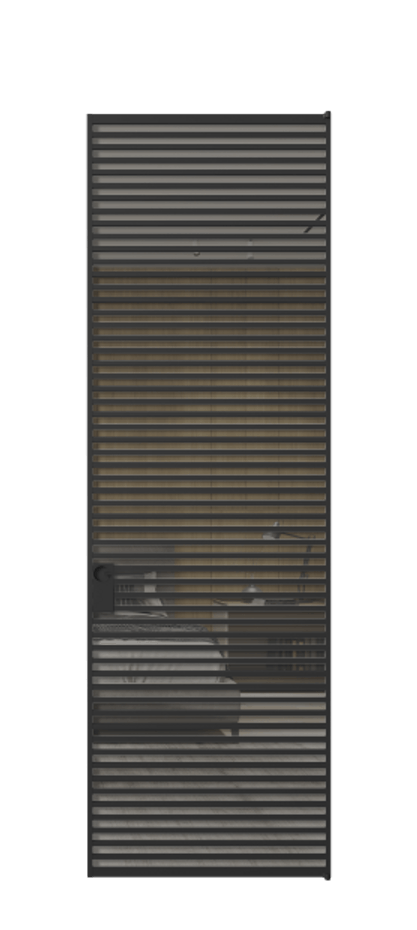 Алюминиевая дверь АЛПЛ040.07 Алюминий Черный Рефлективное серое стекло "Стопсол", калёное. Без короба чер Цена 192770 Стоимость комплекта двери включает: 1. Полотно (600/650/700/750/800/850/900/950*2000-2400 мм).
2. Короб
3. Комплект фурнитуры (2 торцевые петли и магнитный замок с ответной планкой). Фабрика дверей Волховец 8 (800) 551 43 19 Алюминиевая дверь АЛПЛ040.07 Алюминий Черный Рефлективное серое стекло "Стопсол", калёное Цена 192770 | Volhovec