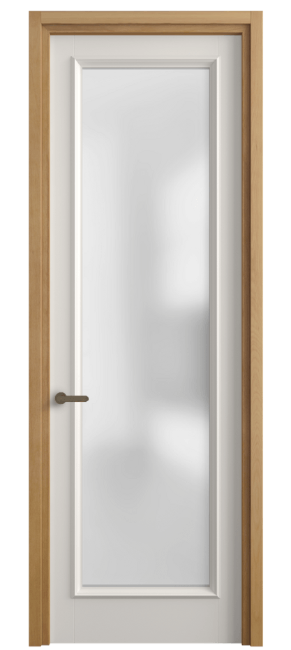 Межкомнатная дверь Charm 6702 Бук пудровый белый Сатинированное стекло Цена 75679 ₽ | Volhovec