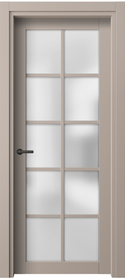 Межкомнатная дверь Нео 2106 ПЭТ серо-коричневый  Сатинированное стекло Цена 30939 ₽ | Volhovec
