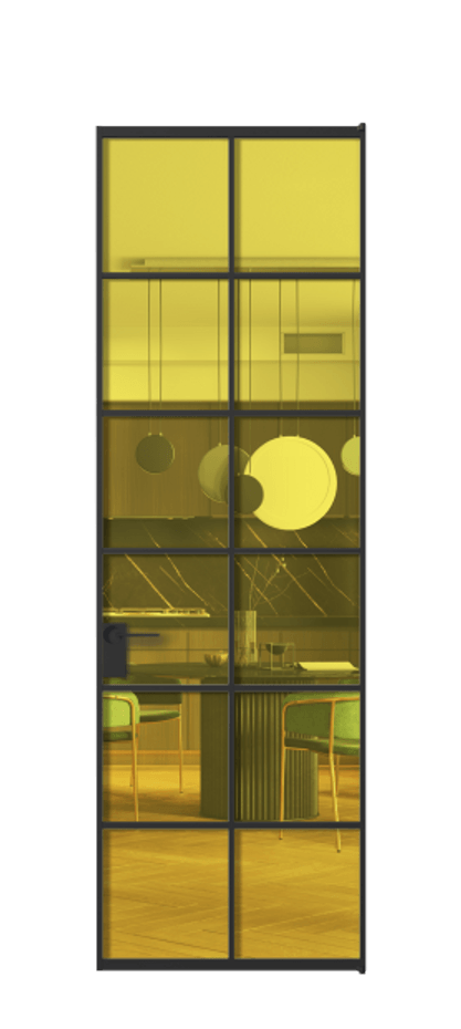 Алюминиевая дверь АЛПЛ040.05 Алюминий Черный Прозрачное жёлтое стекло, триплекс. Без короба чер Цена 124530 Стоимость комплекта двери включает: 1. Полотно (600/650/700/750/800/850/900/950*2000-2400 мм).
2. Короб
3. Комплект фурнитуры (2 торцевые петли и магнитный замок с ответной планкой). Фабрика дверей Волховец 8 (800) 551 43 19 Алюминиевая дверь АЛПЛ040.05 Алюминий Черный Прозрачное жёлтое стекло, триплекс Цена 124530 | Volhovec