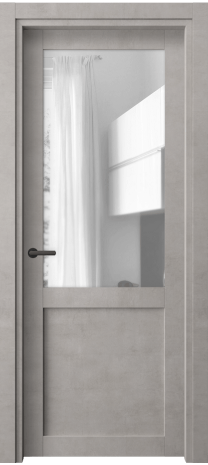 Межкомнатная дверь Neo 2122 Леон серебро Прозрачное стекло, триплекс Цена 31519 ₽ | Volhovec