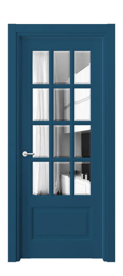 Межкомнатная дверь Toscana Grigliato 6313 Бук белоснежный Двустороннее зеркало с фацетом, триплекс Цена 117599 ₽ | Volhovec