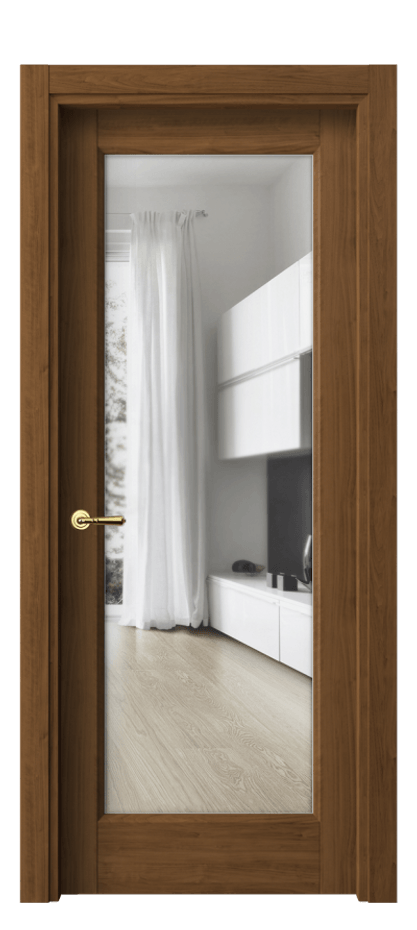Межкомнатная дверь Галант 1402 Лесной орех Прозрачное стекло Цена 31579 ₽ | Volhovec