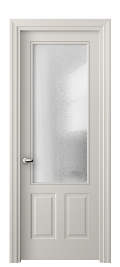 Межкомнатная дверь Esse 8522 Матовый облачно-серый Фактурное стекло "Лёд", триплекс Цена 57679 ₽ | Volhovec