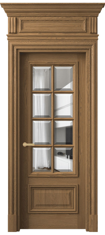 Межкомнатная дверь Antique 7316 Дуб мускатный матовый Прозрачное стекло с фацетом Цена 223095 ₽ | Volhovec