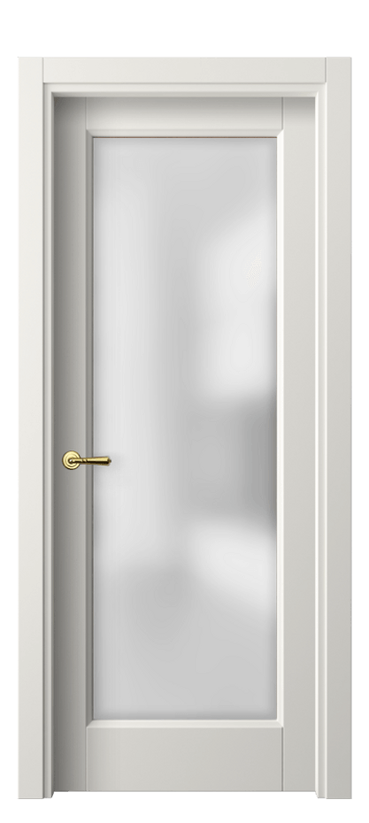 Межкомнатная дверь Galant 1402 ПЭТ белоснежный Сатинированное стекло Цена 25279 ₽ | Volhovec
