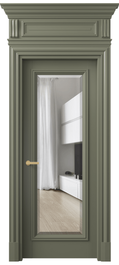 Дверь межкомнатная Антик 7300 Матовый оливковый тёмный Прозрачное стекло с фацетом КЭП + Объёмный фриз + Карниз МОТ Цена 162309 ₽ Наличники уже входят в базовый комплект. Фабрика дверей Волховец 8 (800) 551 43 19 Межкомнатная дверь Антик 7300 Матовый оливковый тёмный Прозрачное стекло с фацетом Цена 162309 ₽ | Volhovec