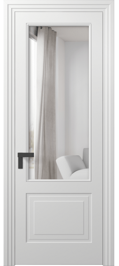 Межкомнатная дверь Rocca 8352 Матовый белоснежный Двустороннее зеркало, триплекс Цена 63919 ₽ | Volhovec