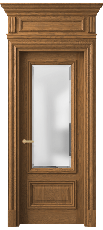 Межкомнатная дверь Antique 7306 Дуб пряный матовый Сатинированное стекло с фацетом Цена 200855 ₽ | Volhovec