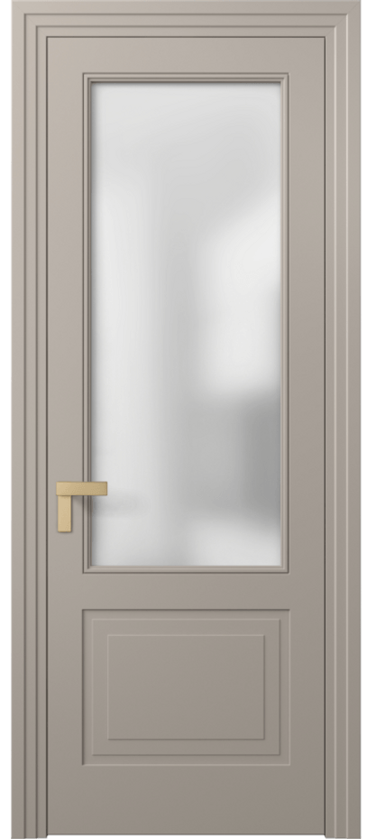 Межкомнатная дверь Rocca 8352 Матовый бисквитный Сатинированное стекло Цена 91190 ₽ | Volhovec