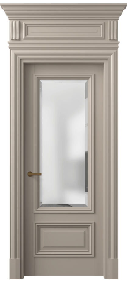 Межкомнатная дверь Antique 7306 Бук бисквитный Сатинированное стекло с фацетом Цена 124183 ₽ | Volhovec