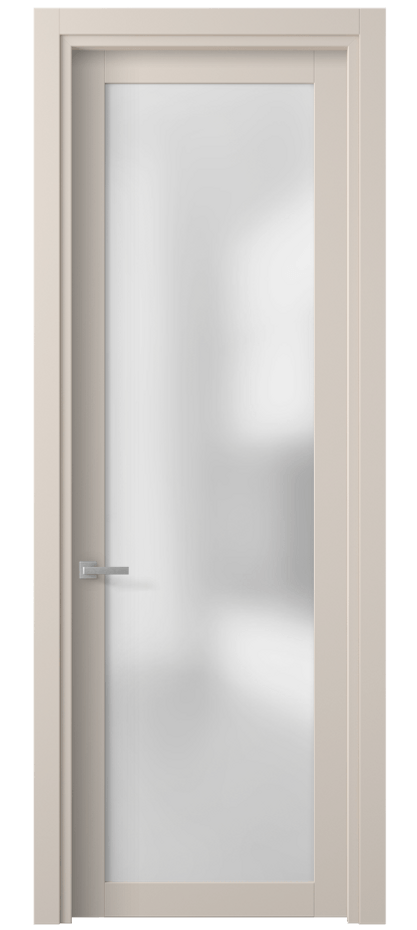 Межкомнатная дверь Planum 2102 ПЭТ пудровый бежевый Сатинированное стекло Цена 23759 ₽ | Volhovec
