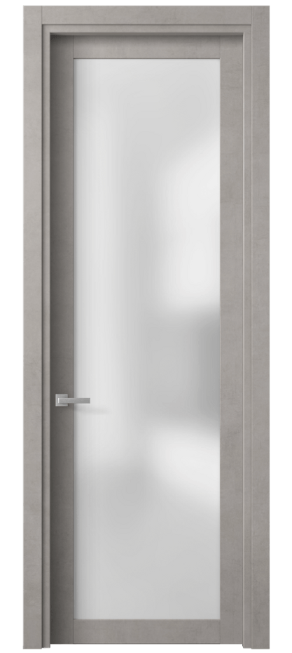 Межкомнатная дверь Planum 2102 Леон серебро Сатинированное стекло Цена 33359 ₽ | Volhovec