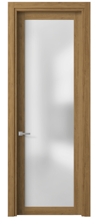 Межкомнатная дверь Planum 2102 Грецкий орех Сатинированное стекло Цена 25679 ₽ | Volhovec