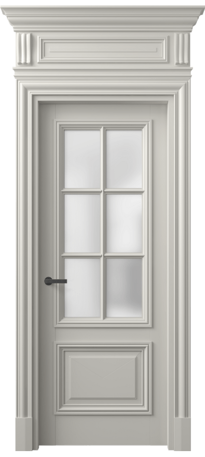 Межкомнатная дверь Antique 7312 Бук тёплый серый Сатинированное стекло Цена 134983 ₽ | Volhovec