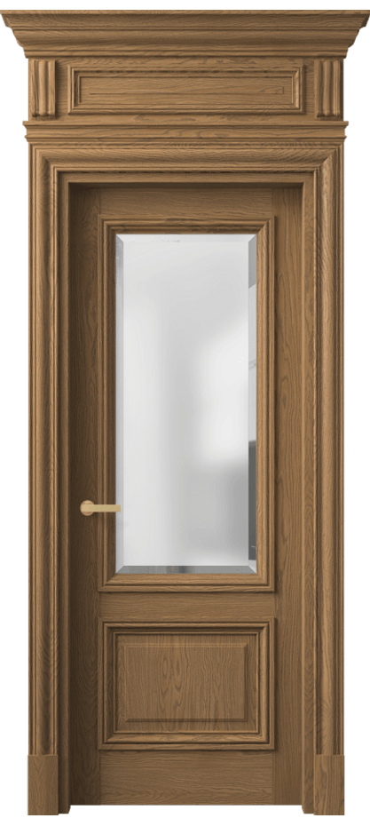 Межкомнатная дверь Antique 7302 Дуб мускатный матовый Сатинированное стекло с фацетом Цена 200855 ₽ | Volhovec