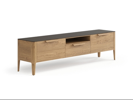 Мебель ТВ тумба Piega. Цвет Дуб мускатный матовый. Материал Массив дуба матовый. Коллекция ТВ тумба Piega. Картинка.