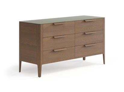 Мебель Комод Piega 6 ящиков. Цвет Дуб туманный матовый. Материал Массив дуба матовый. Коллекция Комод Piega 6 ящиков. Картинка.