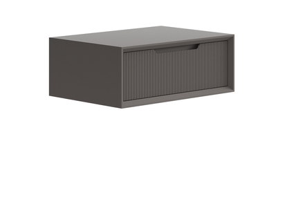 Мебель Тумба подвесная прикроватная Velvet 1 ящик. Цвет Матовый антрацит. Материал Гладкая эмаль. Коллекция Тумба подвесная прикроватная Velvet 1 ящик. Картинка.