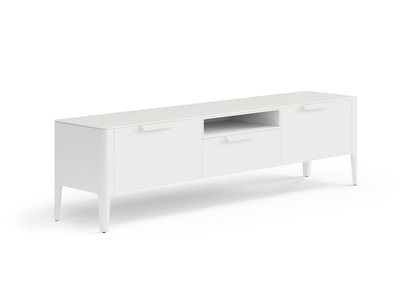 Мебель ТВ тумба Piega. Цвет Матовый белоснежный. Материал Гладкая эмаль. Коллекция ТВ тумба Piega. Картинка.