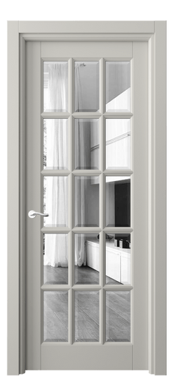 Дверь межкомнатная 0708 БТСР ЗЕР-Ф. Цвет Бук тёплый серый. Материал Массив бука эмаль. Коллекция Lignum. Картинка.