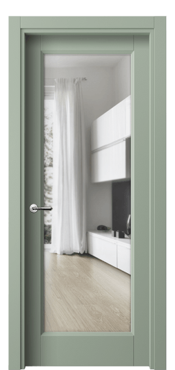 Дверь межкомнатная 1402 ПЭСО ПРОЗ. Цвет ПЭТ светло-оливковый. Материал ПЭТ. Коллекция Галант. Картинка.