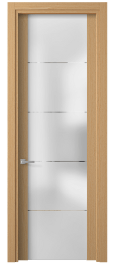 Дверь межкомнатная 4114 МШНДП ГРА. Цвет Дуб песочный матовый. Материал Мультишпон Naturwood. Коллекция Planum. Картинка.