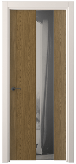 Дверь межкомнатная 4226 ТФД ДВ ЗЕР СЕР. Цвет Торфяной дуб. Материал Ламинатин. Коллекция Freedom. Картинка.