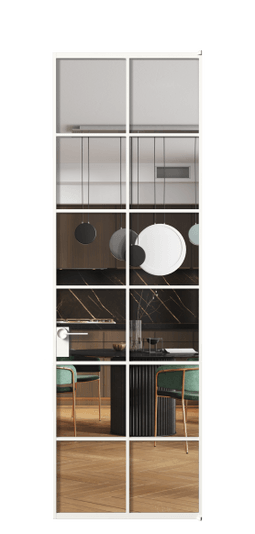 Дверь межкомнатная АЛПЛ040.05 Crystalvision БЕЛ. Цвет Алюминий Белый. Материал Алюминий. Коллекция Формато. Картинка.