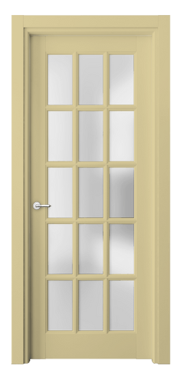 Дверь межкомнатная 6311 Слоновая кость RAL 1014. Цвет RAL Слоновая кость RAL 1014. Материал Массив бука эмаль. Коллекция Toscana Grigliato. Картинка.