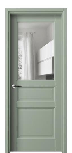 Дверь межкомнатная 1432 ПЭСО ПРОЗ. Цвет ПЭТ светло-оливковый. Материал ПЭТ. Коллекция Galant. Картинка.
