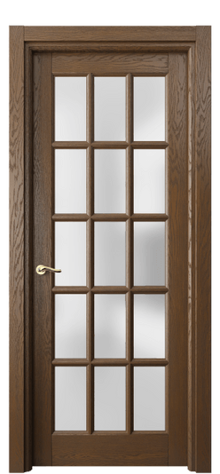 Дверь межкомнатная 0708 ДКР.Б САТ. Цвет Дуб королевский брашированный. Материал Массив дуба брашированный. Коллекция Lignum. Картинка.