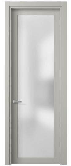 Дверь межкомнатная 2102 МТСР САТ. Цвет Матовый тёплый серый. Материал Гладкая эмаль. Коллекция Planum. Картинка.
