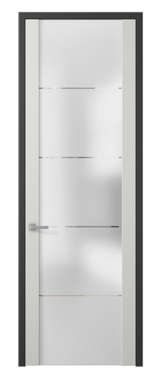 Дверь межкомнатная 4114 МССР ГРА. Цвет Матовый светло-серый. Материал Гладкая эмаль. Коллекция Planum. Картинка.