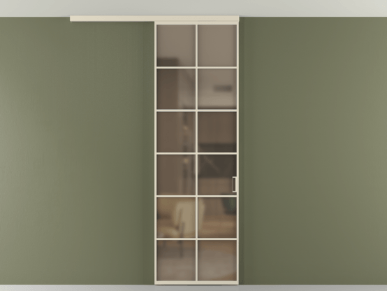 Алюминевая перегородка vd1_05 Алюминий бежево-серый Бронза сатин матовое. Цвет Алюминий бежево-серый. Материал Алюминий в эмали. Коллекция Перегородка Формато вдоль стены на потолок 1 створка. Картинка.