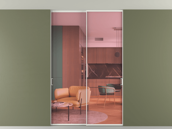 Алюминевая перегородка vn2_01 Алюминий светло-серый Прозрачное розовое стекло, триплекс, 6мм. Цвет Алюминий светло-серый. Материал Алюминий в эмали. Коллекция Перегородка Формато внутри проёма скрытое крепление в потолок 2 створки. Фото. Алюминевая перегородка vn2_01 Алюминий светло-серый Прозрачное розовое стекло, триплекс, 6мм. Цвет Алюминий светло-серый. Материал Алюминий в эмали. Коллекция Перегородка Формато внутри проёма скрытое крепление в потолок 2 створки. Картинка.