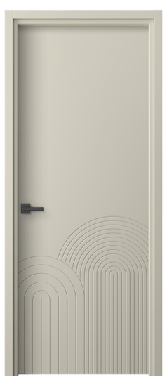 Дверь межкомнатная 8059 МБСР. Цвет Матовый бежево-серый. Материал Гладкая эмаль. Коллекция Linea. Картинка.