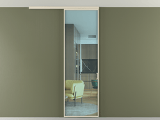 Перегородка Formato вдоль стены на потолок 1 створка