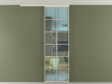 Перегородка Formato вдоль стены на потолок одностворчатая