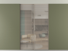 Перегородка Formato внутри проёма скрытое крепление в потолок 2 створки