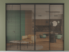 Перегородка Formato внутри проёма 4 створки