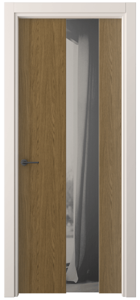 Дверь межкомнатная 4226 ТФД ДВ ЗЕР СЕР. Цвет Торфяной дуб. Материал Ламинатин. Коллекция Фридом. Картинка.