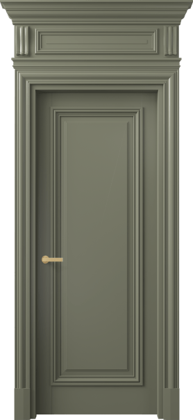 Дверь межкомнатная 7301 МОТ. Цвет Матовый оливковый тёмный. Материал Гладкая эмаль. Коллекция Антик. Картинка.