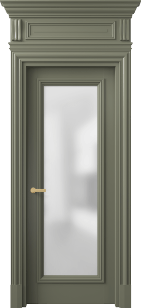 Дверь межкомнатная 7300 МОТ САТ. Цвет Матовый оливковый тёмный. Материал Гладкая эмаль. Коллекция Антик. Картинка.